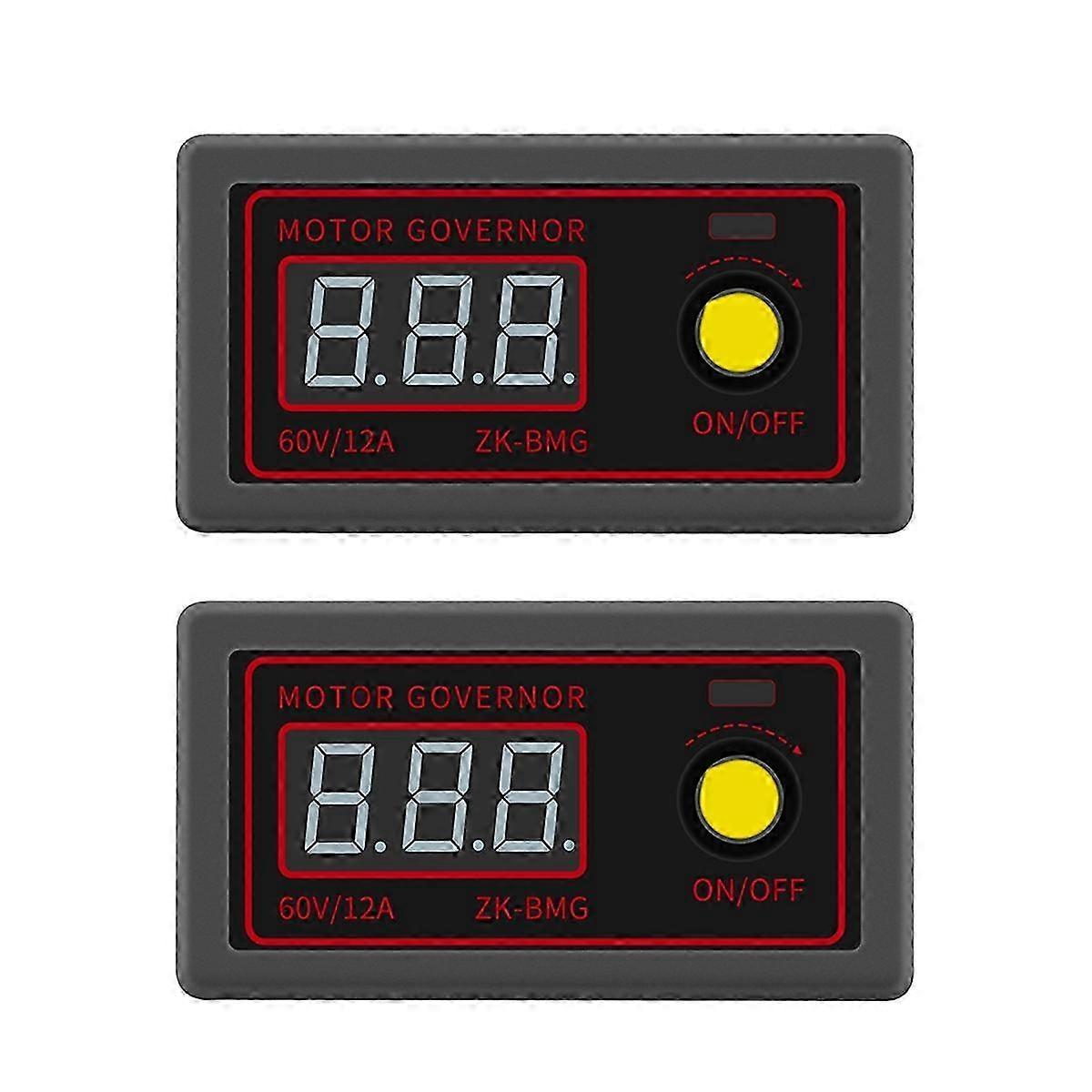 2 buc comutator de control al vitezei ventilatorului PWM | Controler motor DC 9-60V 12A 500W | Controler reglabil de viteză de reglare a intensității luminoase pentru ventilatoare de 5V, 12V, 24V