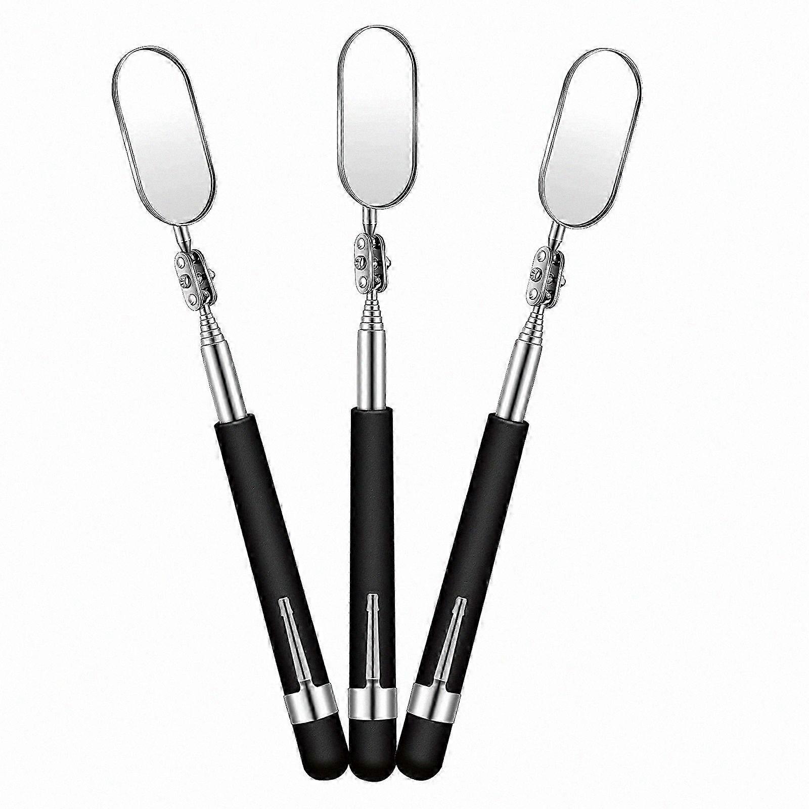 3 Pieces Telescoping Inspection Mirror Observe Mirror Inspection Tool for Check the Condition of th