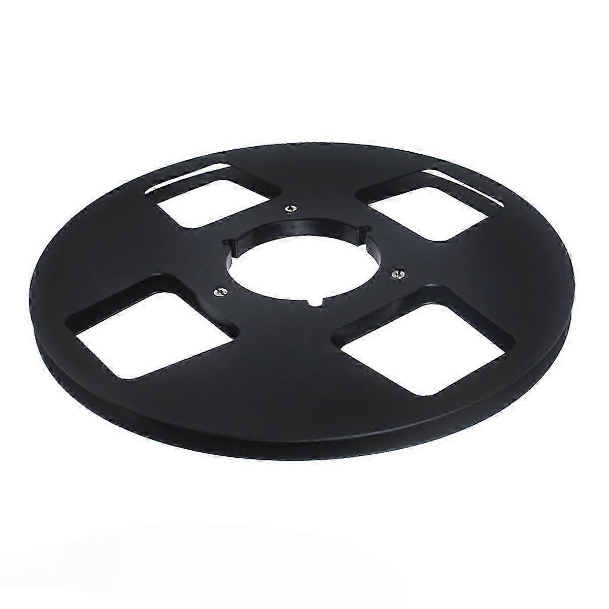 10In Empty Tape Reel 4 Hole Aluminum Empty Disc Opening Reel Audio Takeup Reel for Tape Recorder Accessories Black