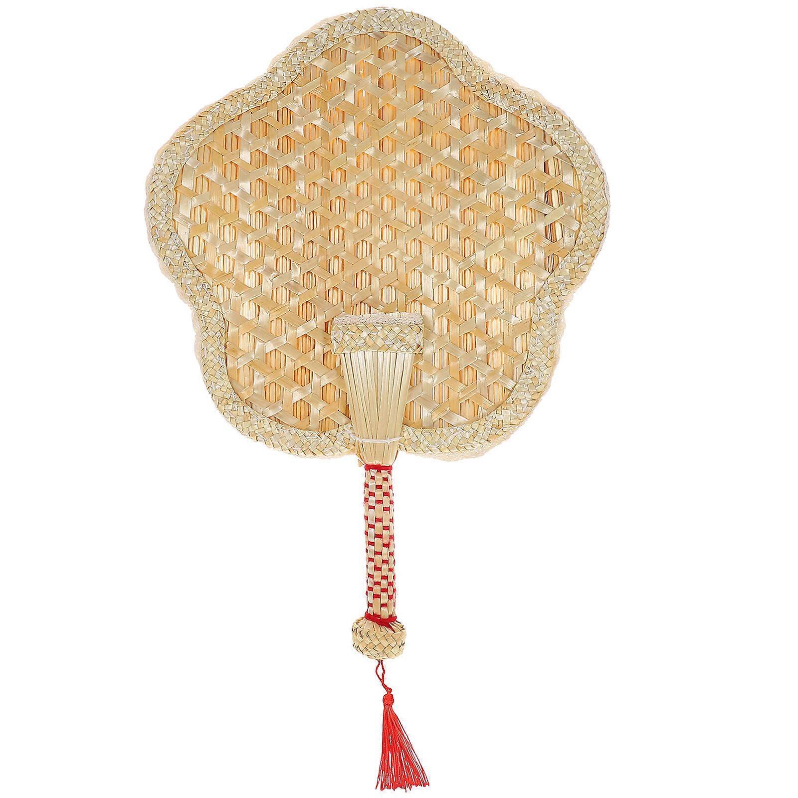 Handmade Woven Cooling Fan, Lightweight Straw Design for Summer Outdoor Use, Parties and Home Decor – Natural Decorative Handheld Fan – Random Style