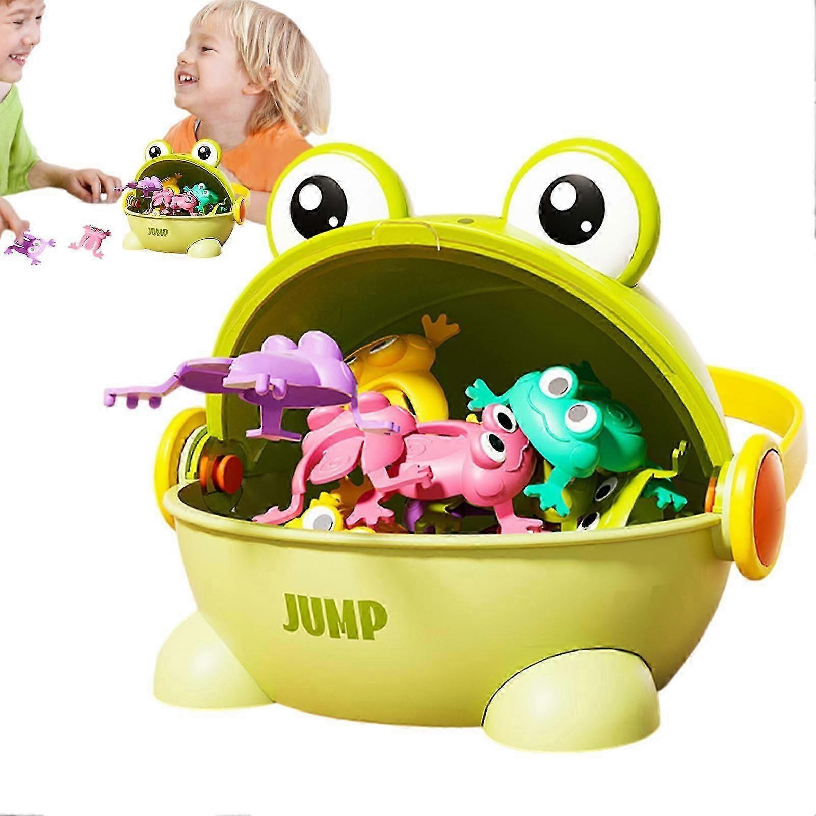 Amusing Bouncing Frog Toy - Finger-Press Jumping Novelty for Creative Play and Laughter