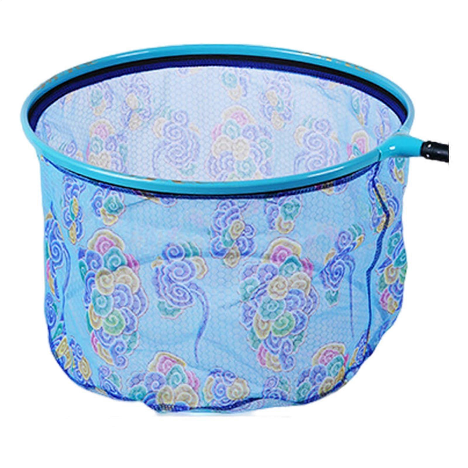 Foldable Fishing Net For Kayak Lightweight Kayak Fishing Net Replaceable Mesh Strong Support Blue