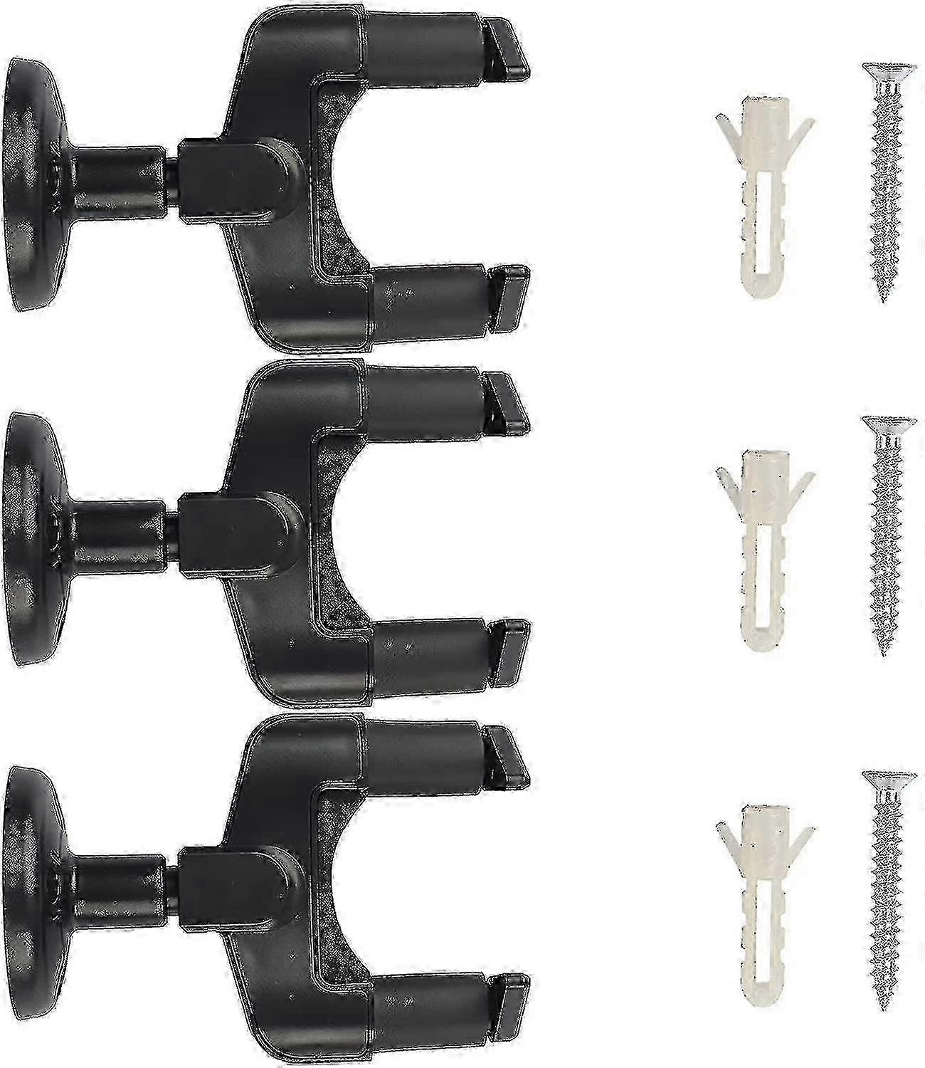3 Pack Guitar Wall Mount Hanger with Soft Wall Cushion for Secure Storage