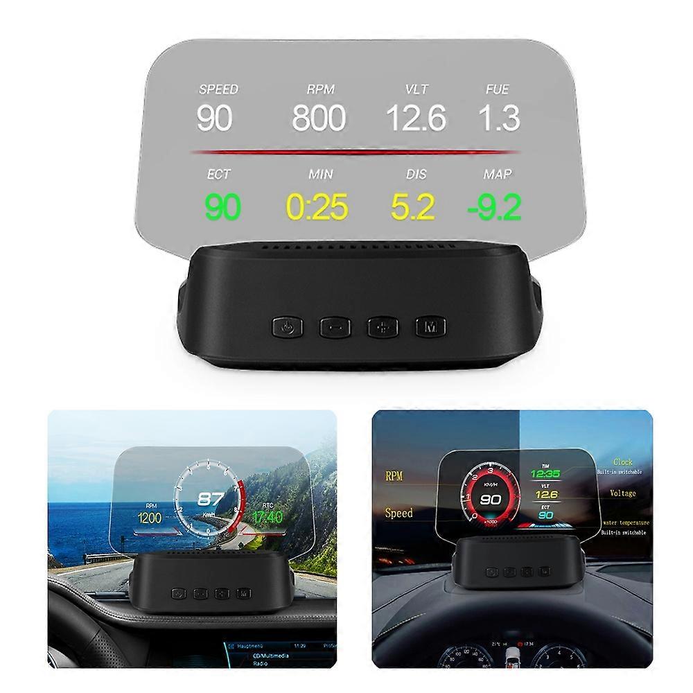 C2 Car Universal Smart HUD Head-up Display Navigation Version HUD Color Screen AI Intelligence