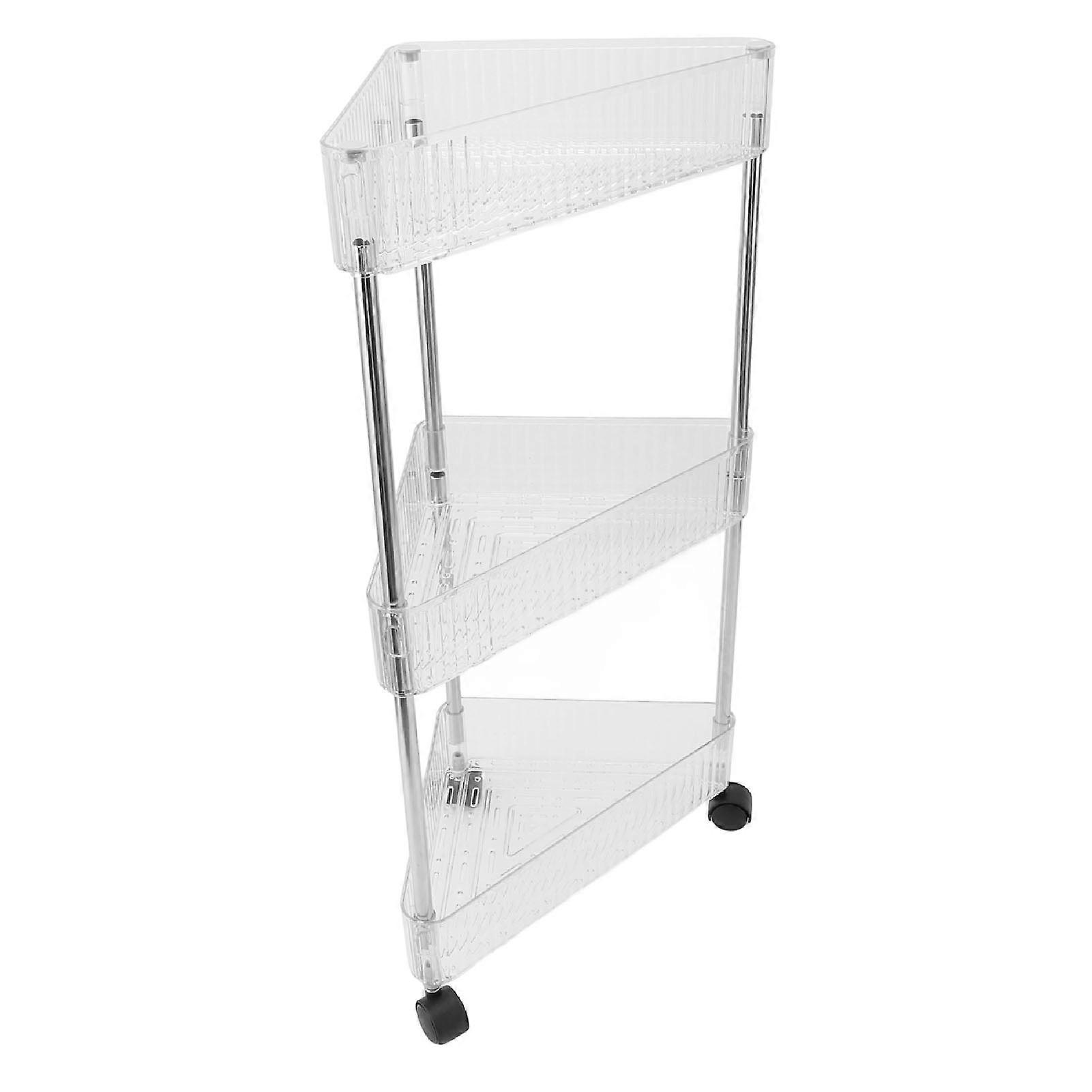 Bathroom Storage Shelf Multi-Layer Corner Stand 31.5x23.5x61cm