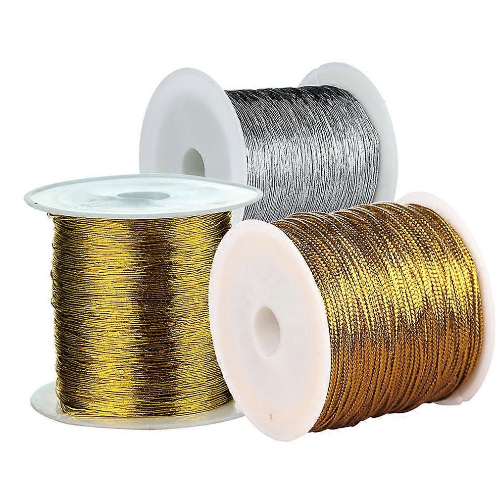 Golden Creative Wrapping Rope for Gift Packing Made of Cloth Lightweight and Durable for DIY Craft Supplies 2 Roll