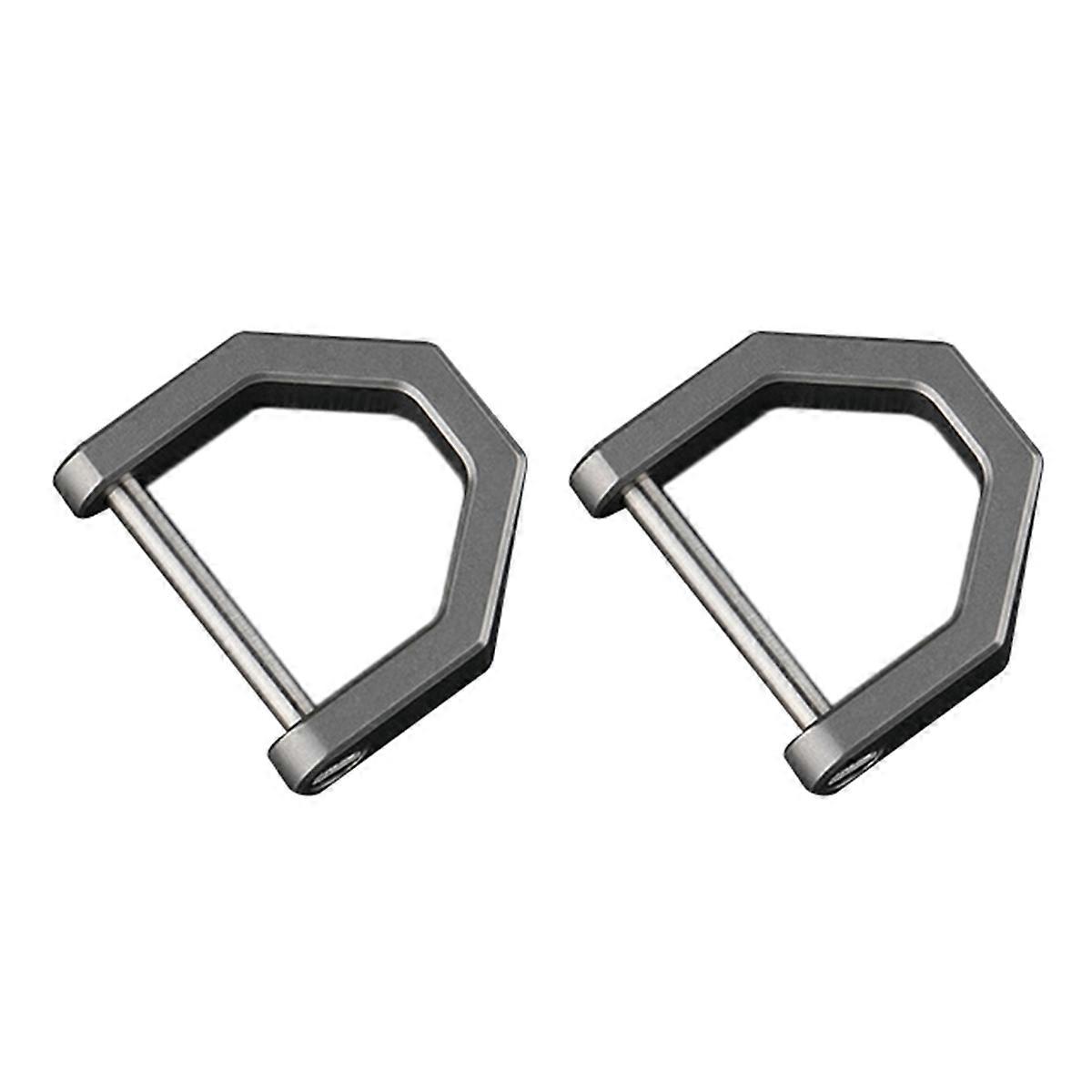 D-Type Multifunctional Mini Full Titanium Buckle Key Ring Car Buckle Outdoor Buckle Horseshoe Buckle