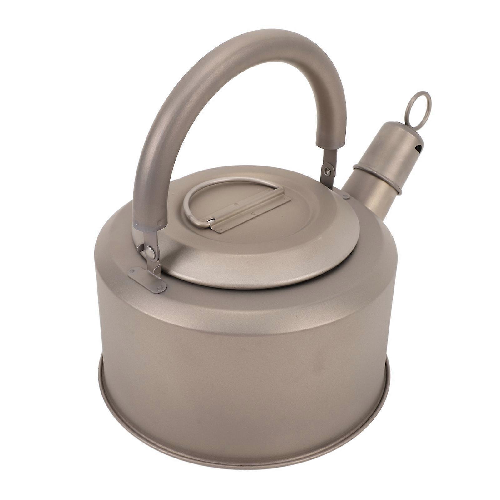 Portable Pure Ti Camping Tea Kettle 1200ml Lightweight 370g