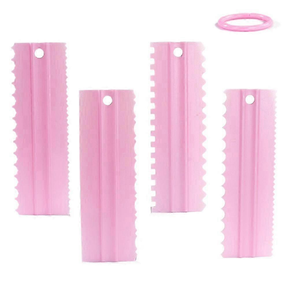 Cake Scraper Decorating Plastic Sawtooth Comb Mousse Butter Cream Edge Tool Icing Smoother Kitchen Baking DIY