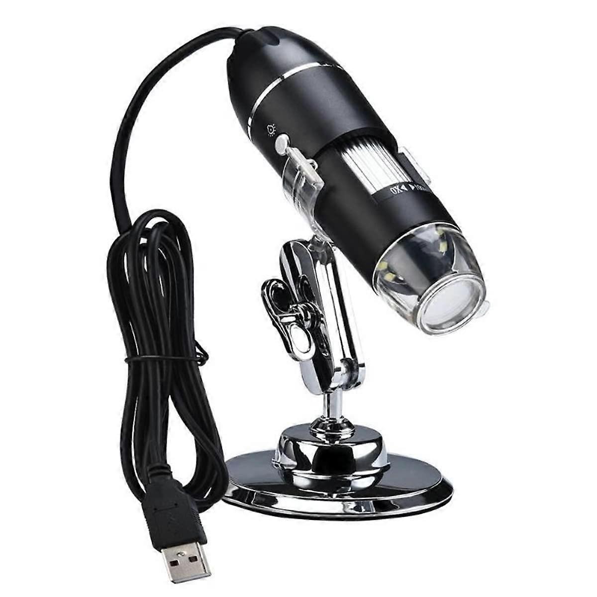 Lab Microscope Accessories Professional 1600X Magnification 8 LED USB Digital Microscope with Camera Magnifier