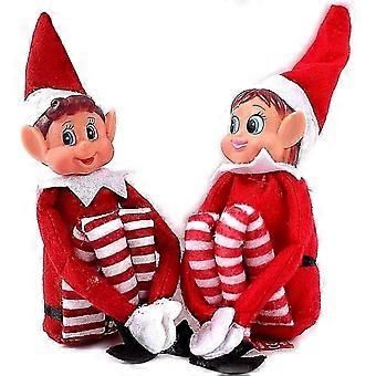 Long-Legged ElA Plush Toy with Hat - Christmas Novelty Gift for Holiday Cheer