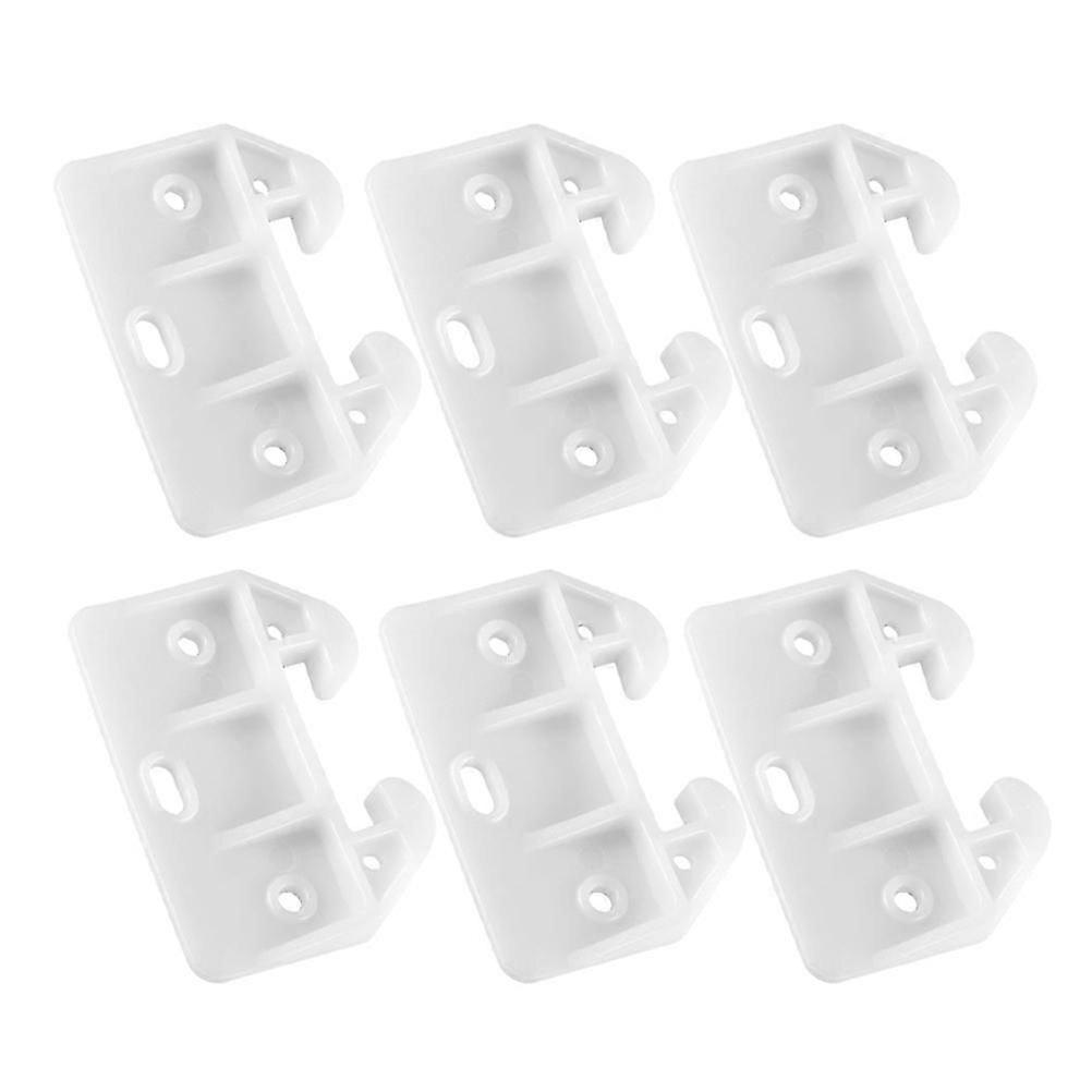 Dresser Drawer Replacement Parts Easy Installation Simple White Plastic Drawer Guides 6Pcs