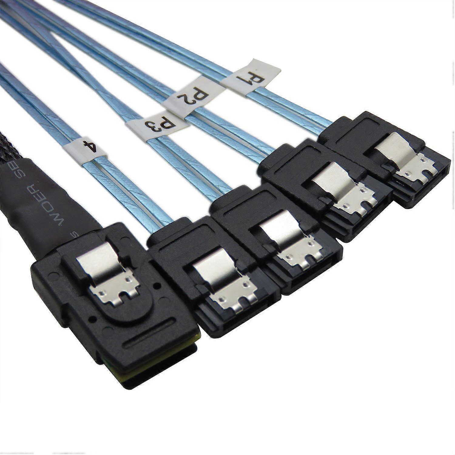 0.75M Mini SAS 36P SFF8087 To 4 SATA Target Hard Disk Connector Data Cable SAS To SATA