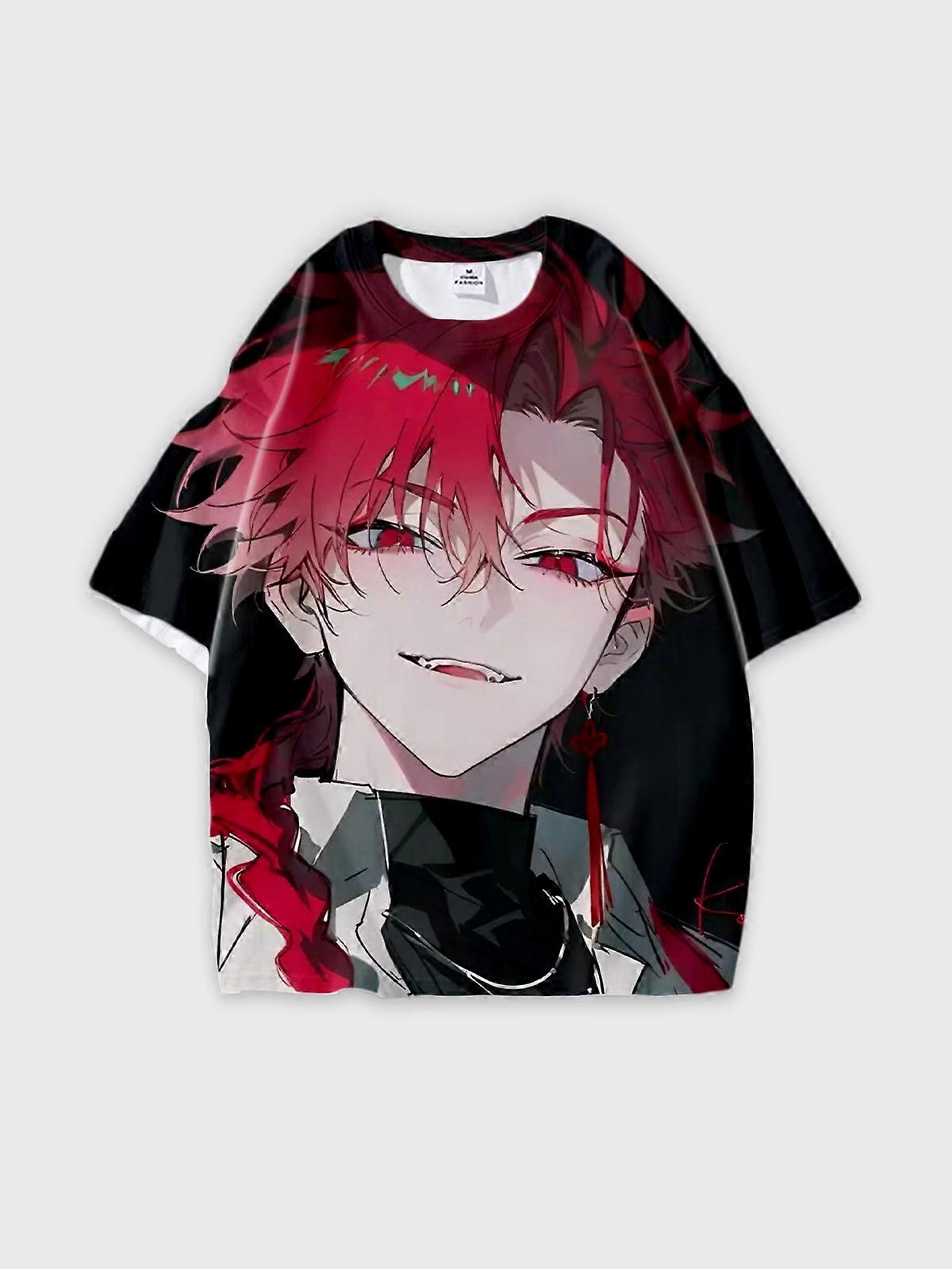 T-Shirt Short Sleeve Round Neck, Summer Casual Loose Graphic Tee, Unisex The Link Click W3286