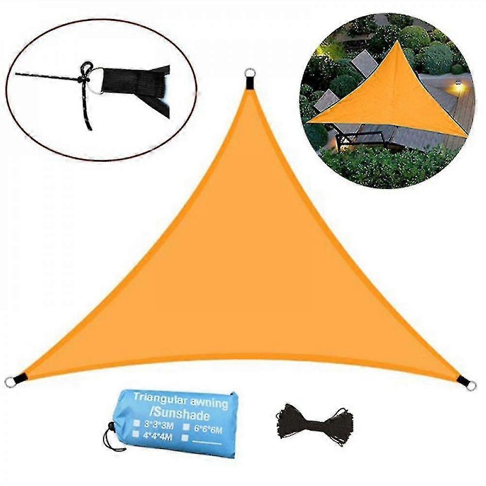 2025 Orange 6x6x6 Triangle Sunshade Sail Canopy Patio Waterproof Tent Uv Block Awning For Garden Backyard Lc1147