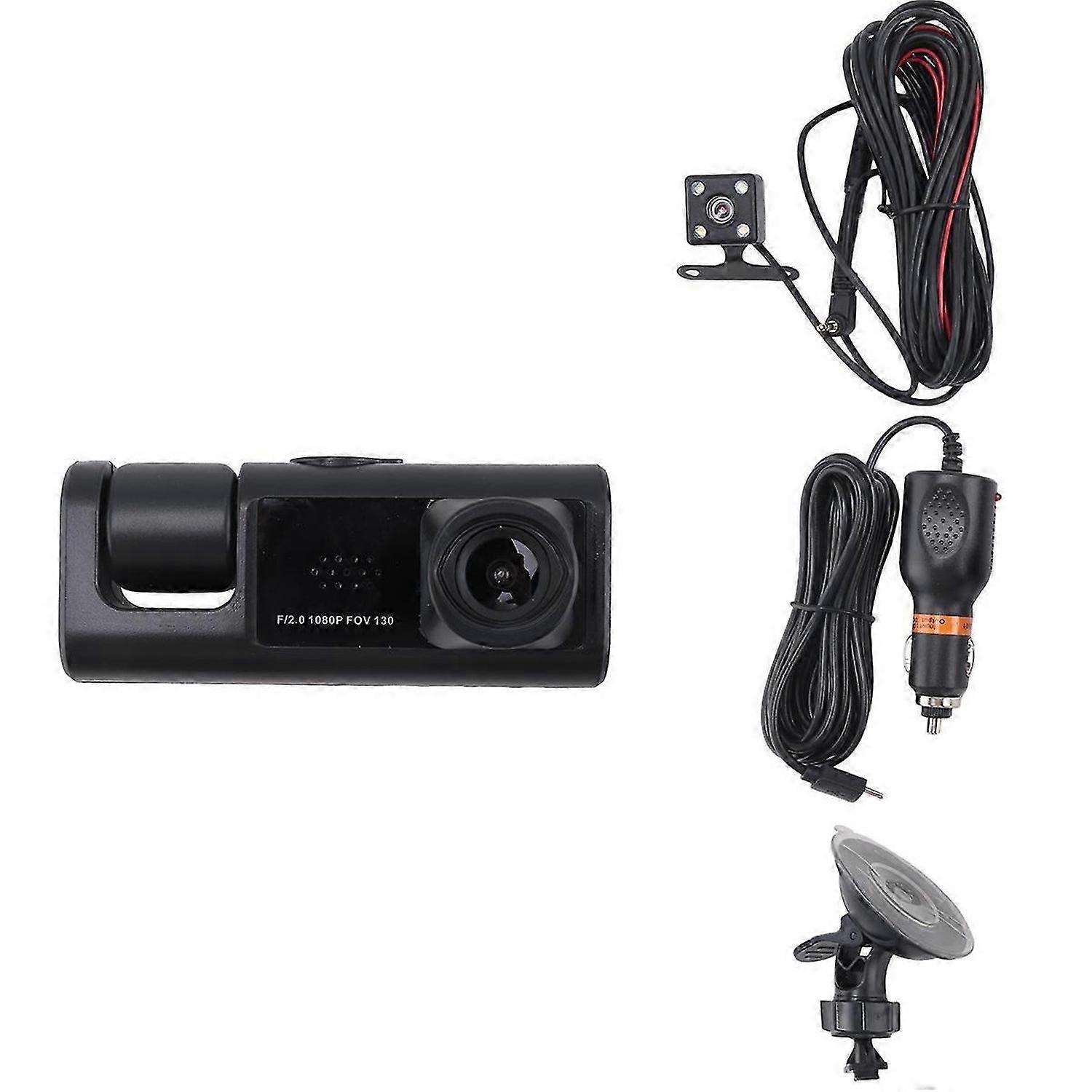 3 Channel Car DVR Camera, 1080P Dash Camera with IR Night Vision