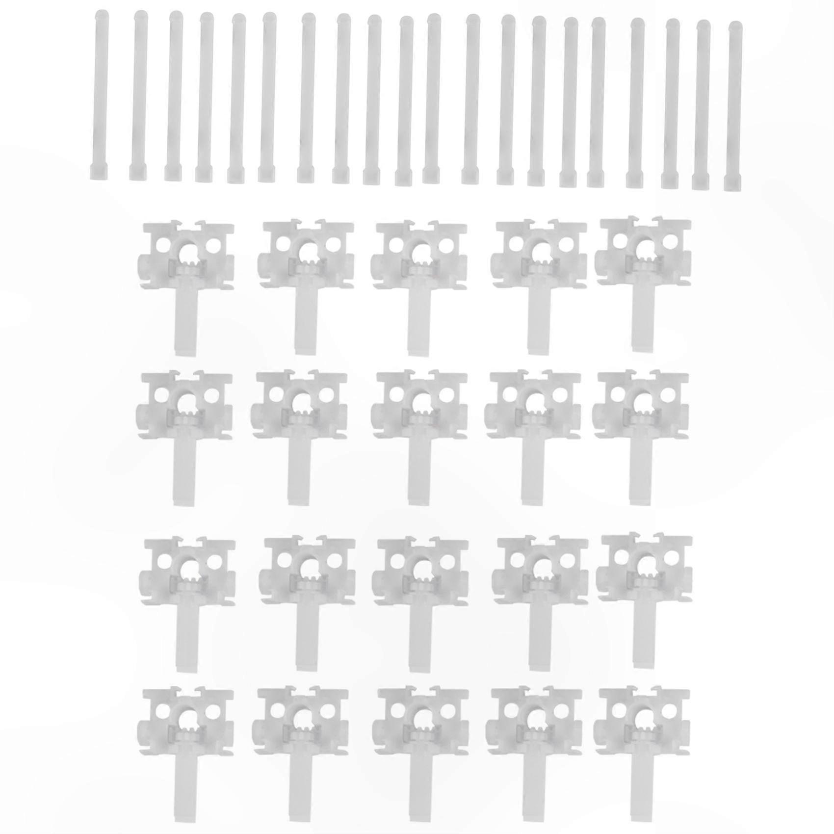 White Vertical Blind Repair Kit with Stem Replacement Parts (20pcs)