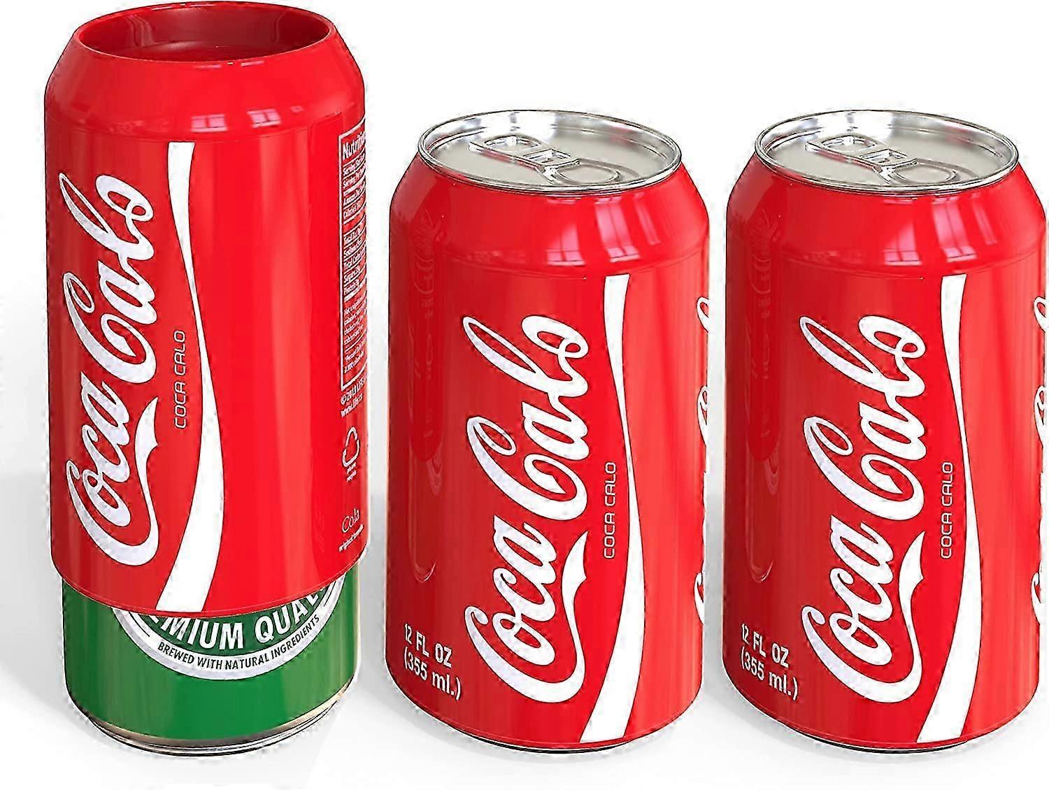 Silicone Can Sleeve (3 Pack) - Beer Can Cover can Hides Beer Can by Disguising it as a Can of Soda (Red)