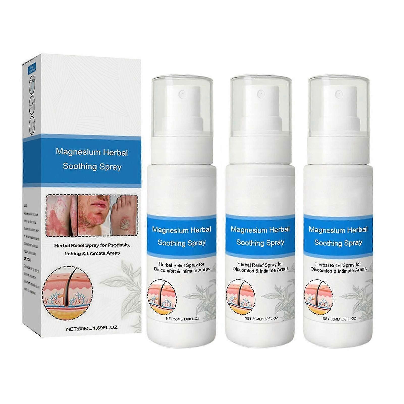 Magnesium-Herbal Psoriasises Spray Portable Anti-itch Body Care Liquids for All Skin Types