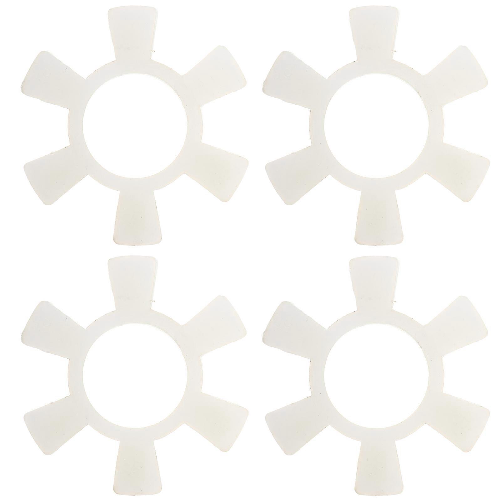 Jaw Coupling Spider for Machine Parts 4Pcs Flexible Elastic Plum Shape Pad