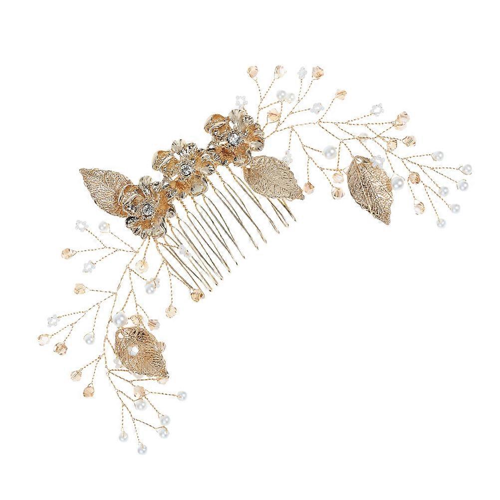 Bridal Hair Comb with Leaf Insert for Wedding Bride Hair Accessory