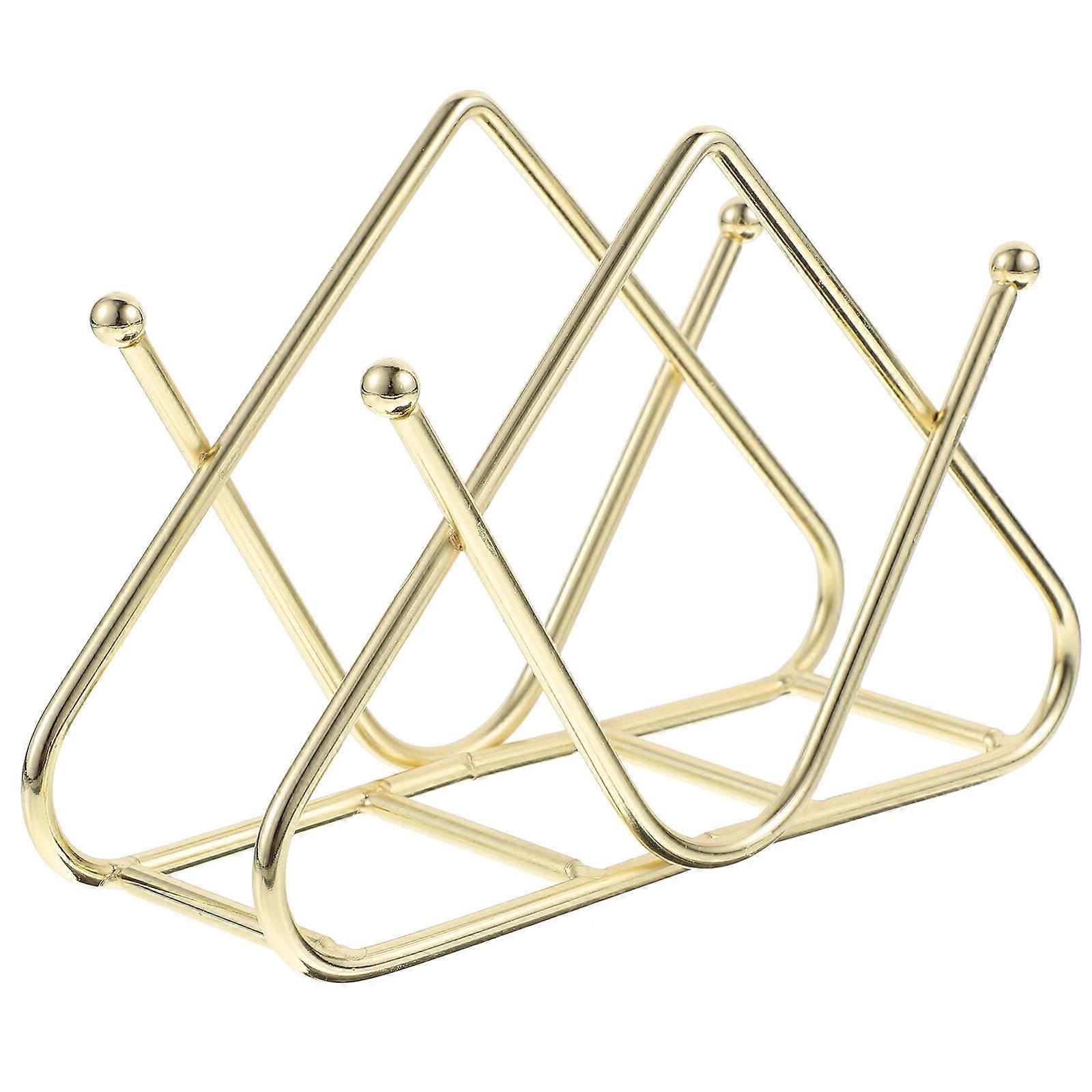 Golden Metal Napkin Stand for Bathroom and Dining Table Holder