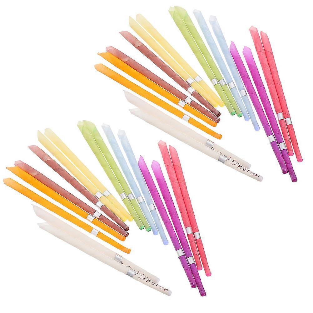 Ear Aromatherapy Sticks Ear Pick Supplies for Assorted Color Zinc Alloy Ear Wax Rod Reduce Tinnitus 30Pcs