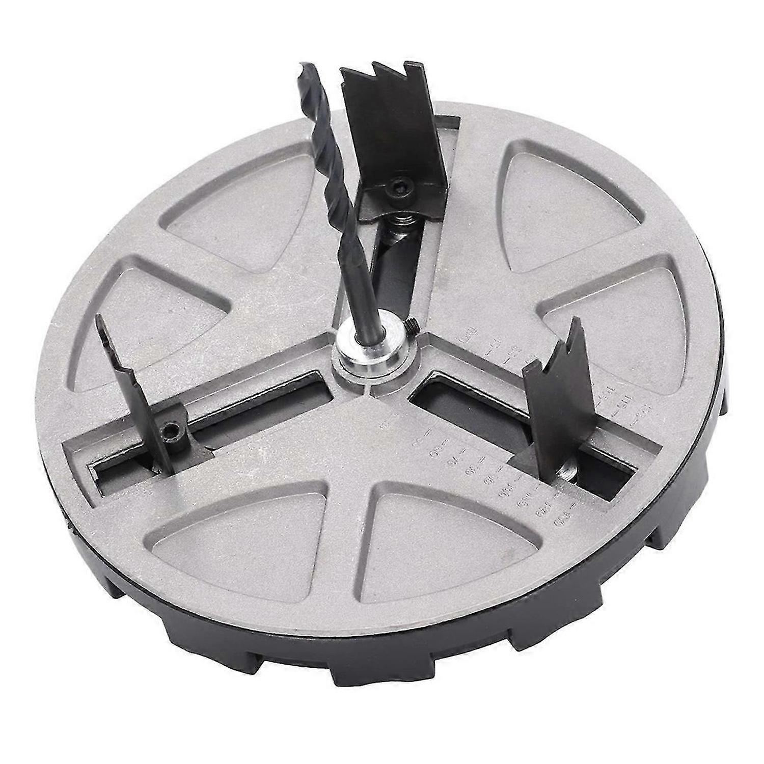 Round Circular Punch Saw Adjustable Punching Saw Hole Opener Tools with Positioning Bit and 3 Tooth