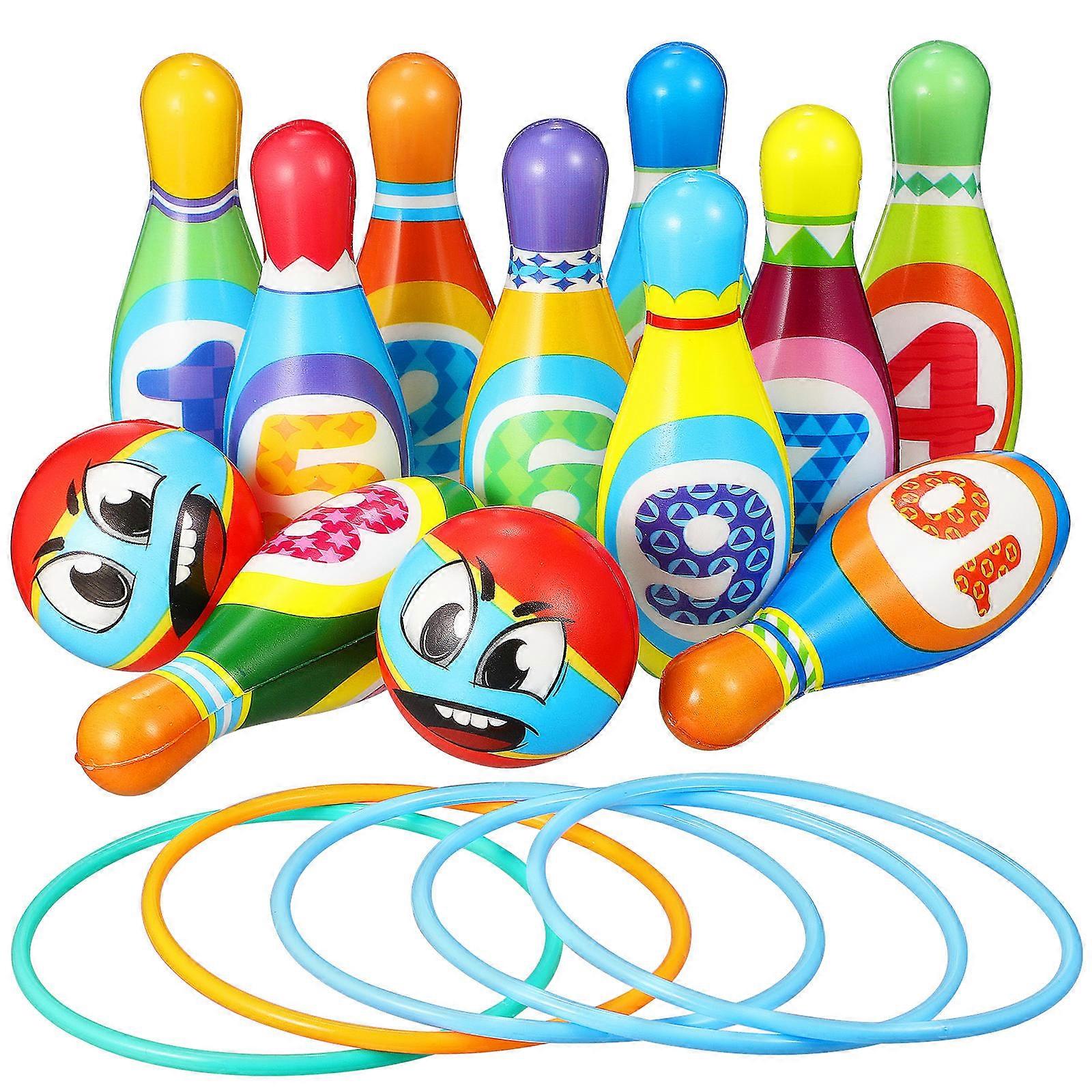 Bowling Ball Kit Bowling Pin Shape Outdoor Games Assorted Development 1 Set