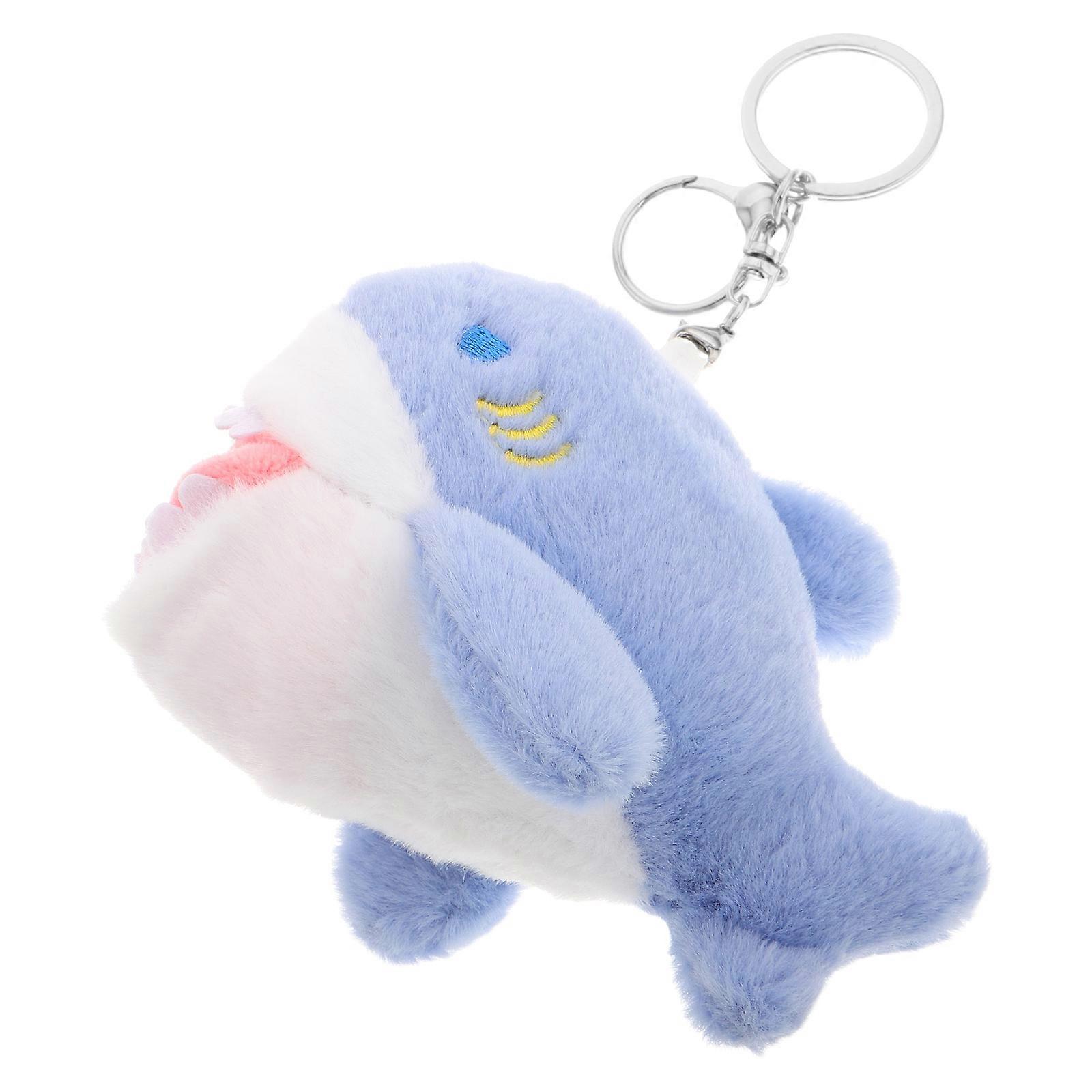 Shark Plush Toy Keychain Stuffed Animal for Decor 2Pcs Soft Ocean Animal Charm