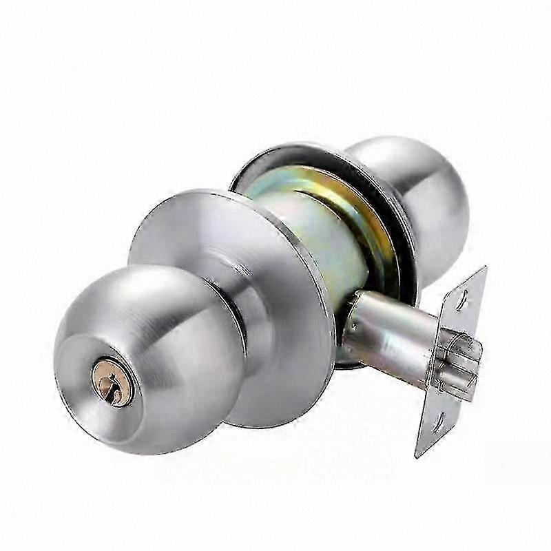Secure Round Entry Door Knob with 70mm Latch for Keyed Locks