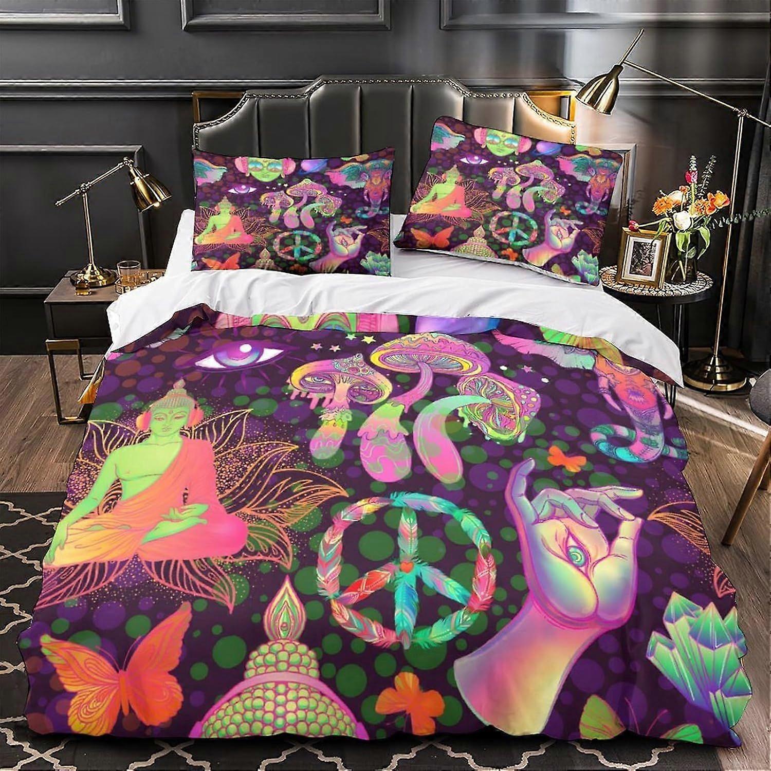 Yingd Horror Movie-Halloween Custom Duvet Cover Set Soft Comforter Cover Set 2 Piece Bedding Set Pil