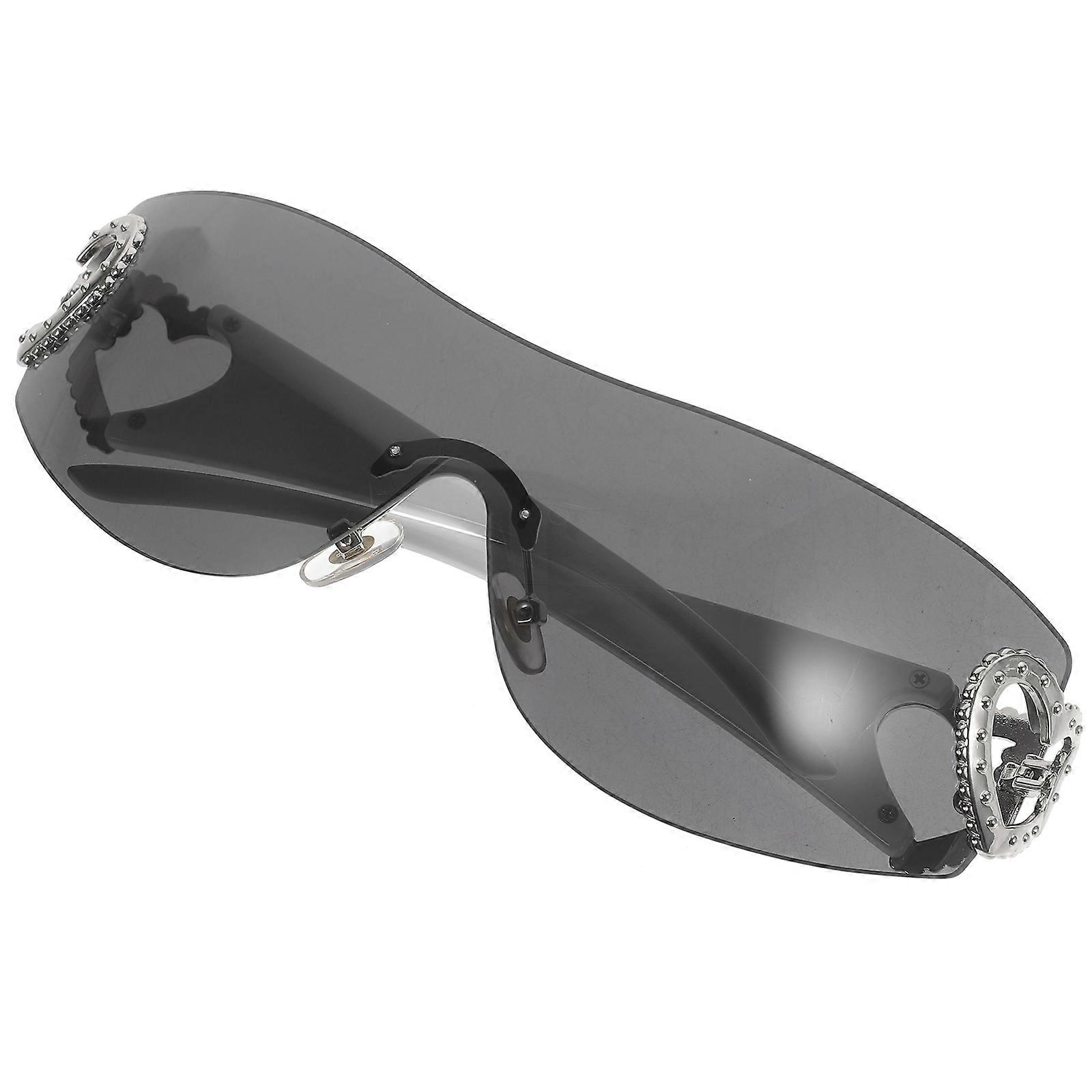 Heart Sunglasses Cool Hollow Pattern Glasses for Wearing Stylish Frameless