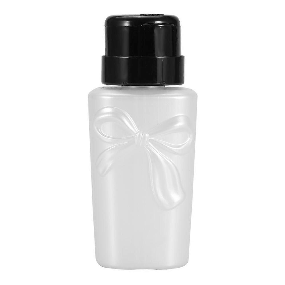 230ML Plastic Nail Art Pump Dispenser Polish Remover Empty Bottle Container(White)