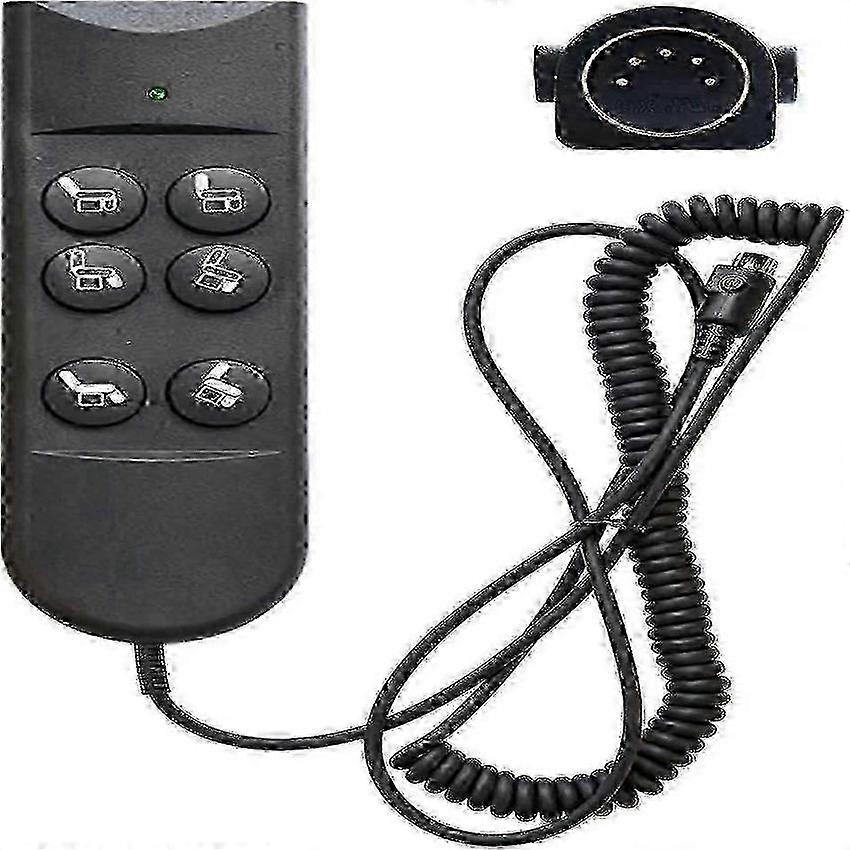 6 Button Remote for Recliners and Lift Chairs - 5 Pin Hand Control