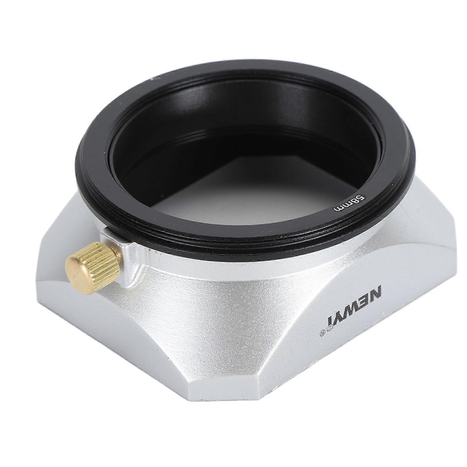 Pare-soleil rétro carré mat 58 mm pour appareil photo numérique sans miroir