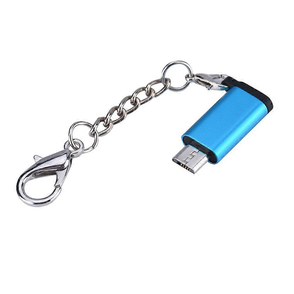 5PCS Type C Android Female to Micro USB Male Data Adapter Converter Connector (Blue)