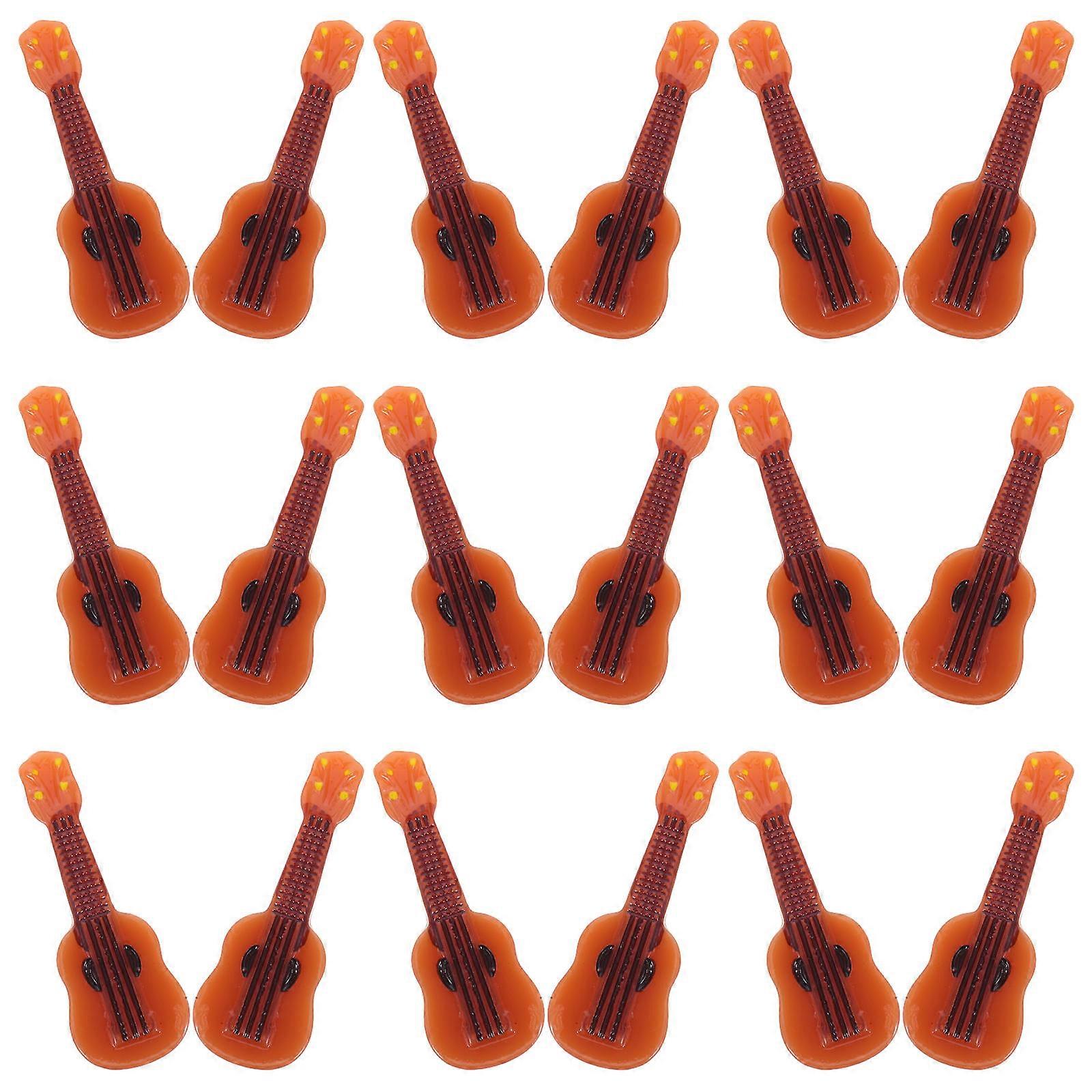 Mini Guitar Model Resin Accessory for Party 100 Pieces
