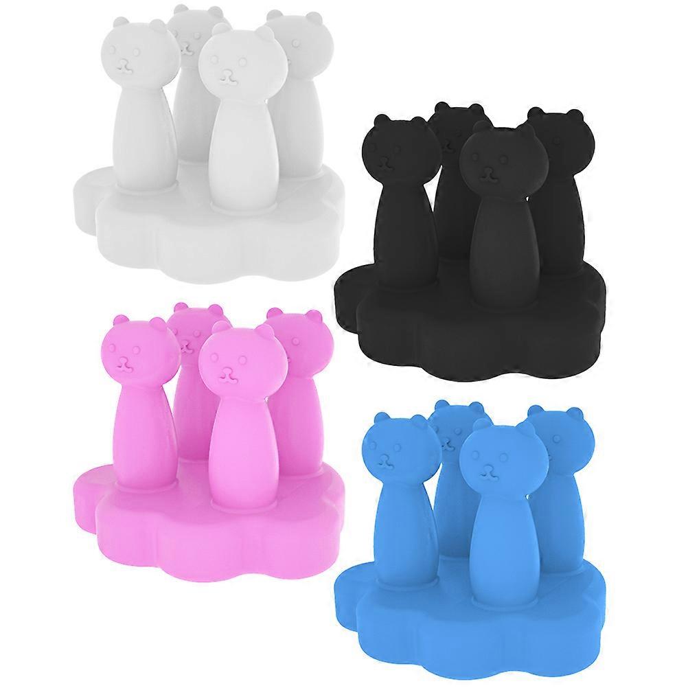 Wall Mount Silicone Toothbrush Holder for Storage Use 16Pcs Assorted