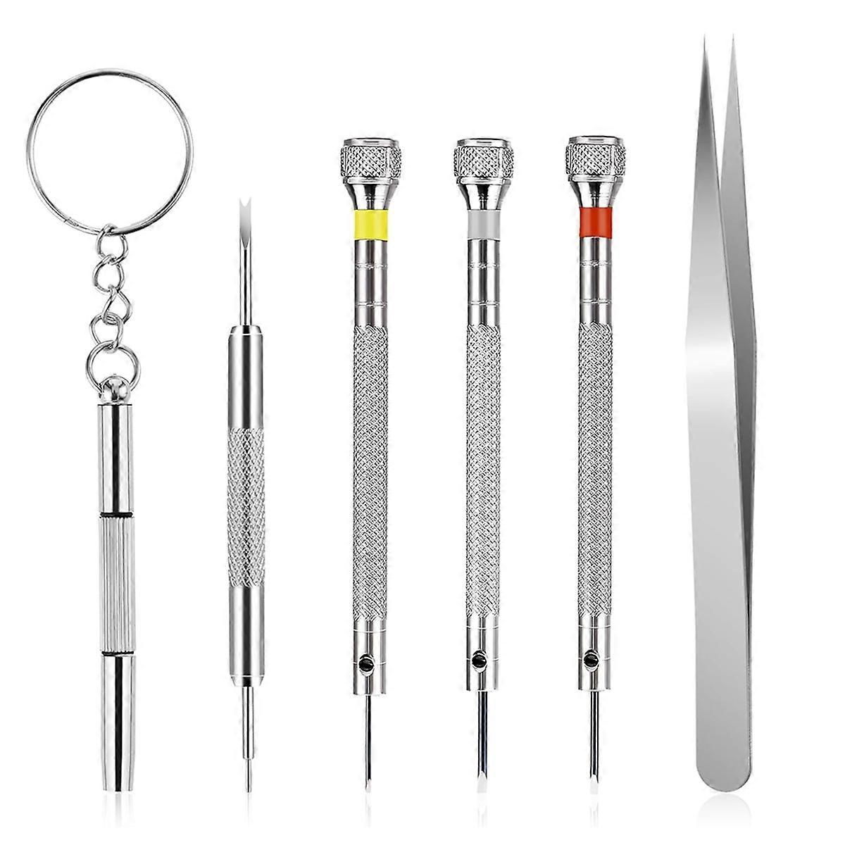 Watchmaker Screwdriver 0.8-1.4mm Precision Screwdriver with Tweezer