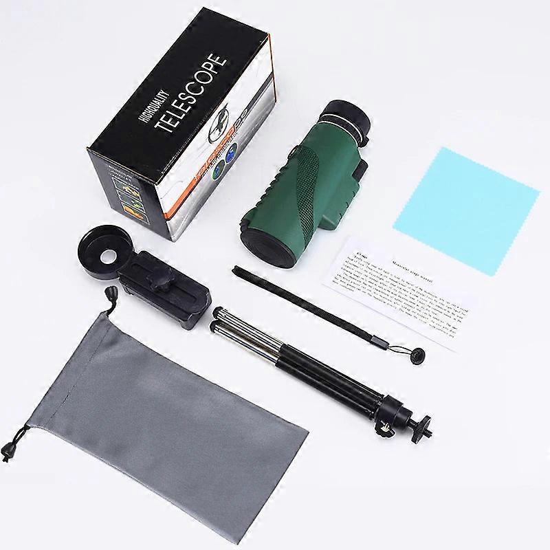 Zoom Monocular Telescope With Tripod & Phone Clip