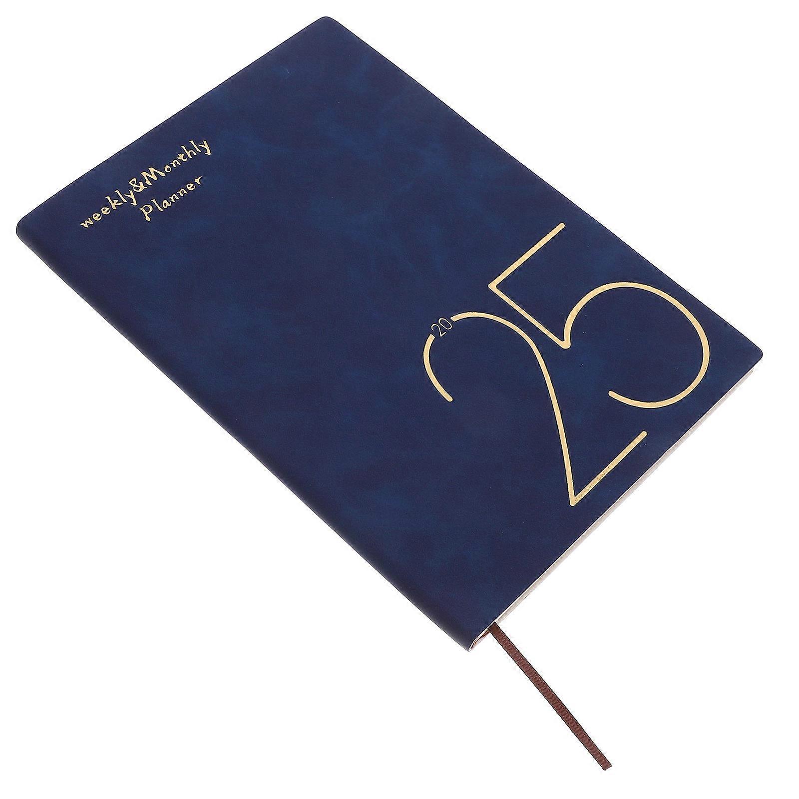 Dark Blue 3Pcs Portable Planner Notebook for Writing and Scheduling