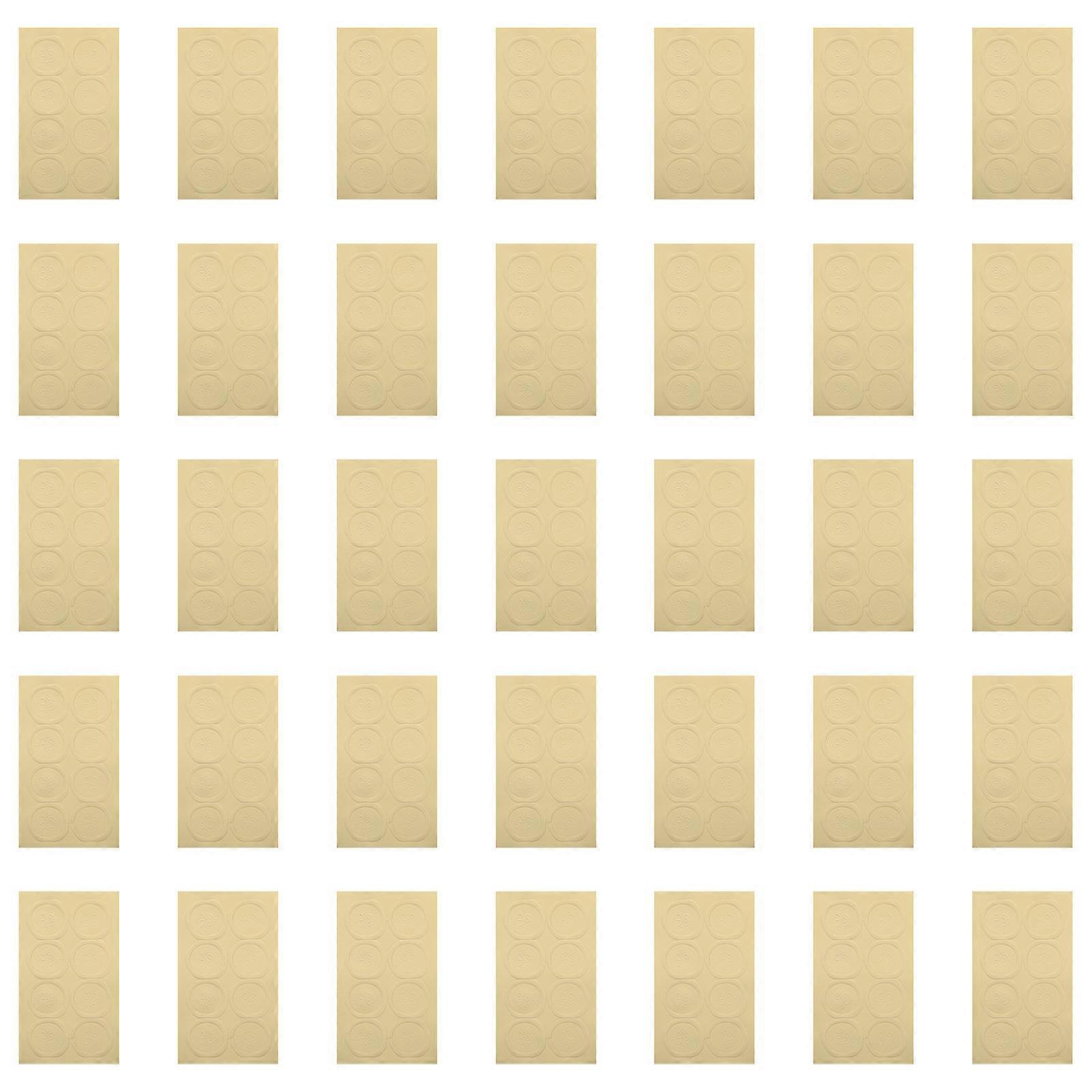 210 Sheets Adhesive Wax Seal Stickers for Decoration Golden PVC Envelope