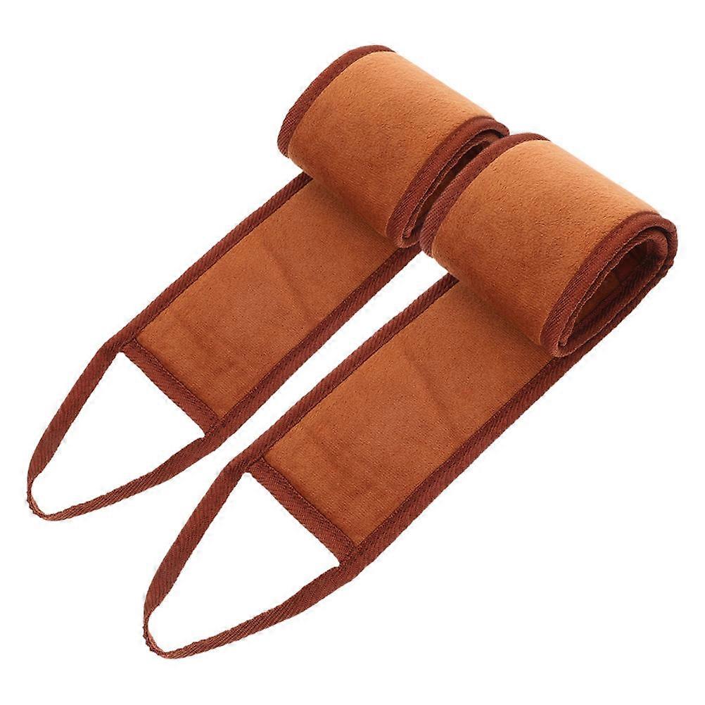 Self Tanner Applicator With Long Handle Brown 4 Pcs Exfoliation Back Cleaning Tool For Home Use
