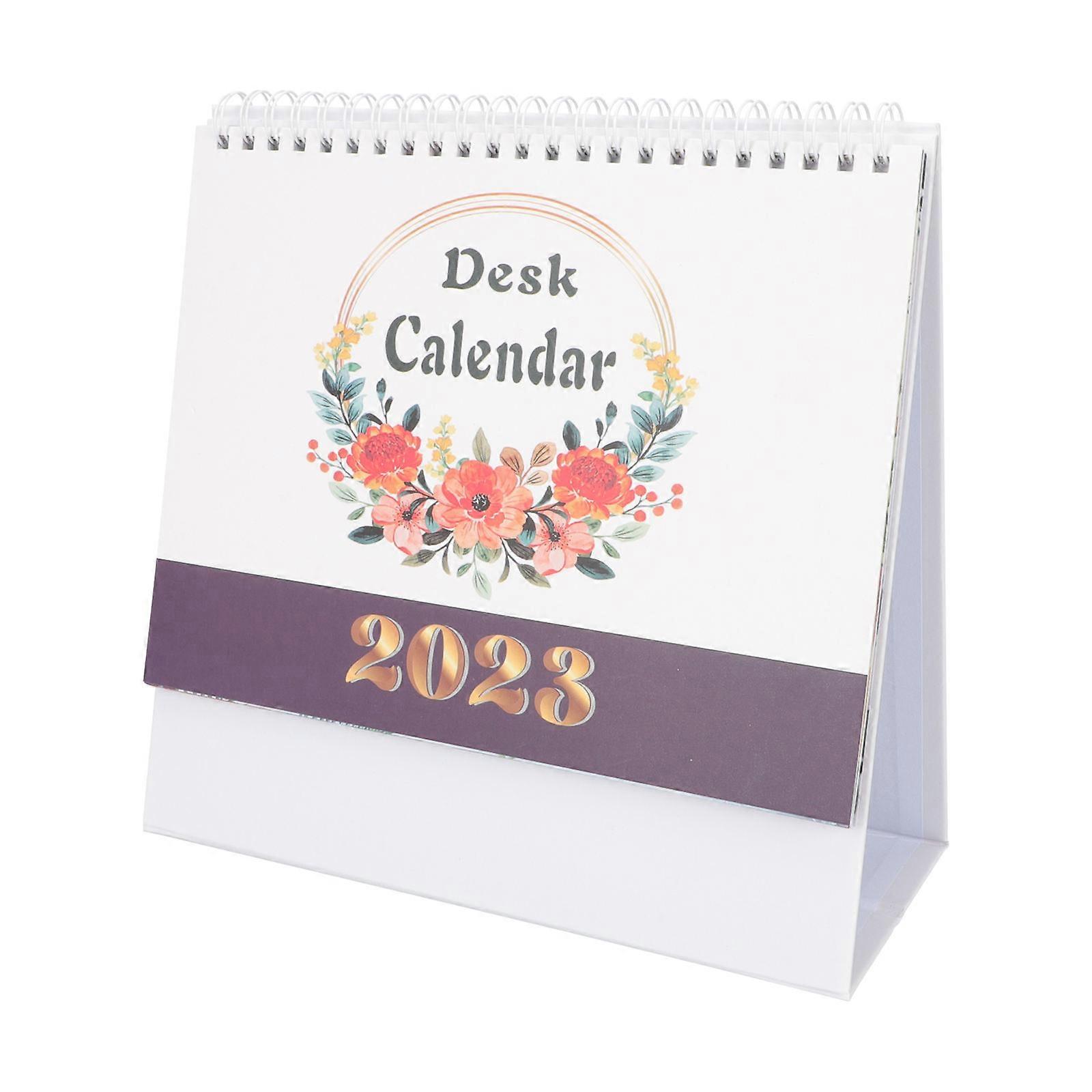 Creative Desktop Calendar Simple Style Classic Design Standing Desk Calendar For Office Use Home Use 9.8×8.1×0.4in Desktop Decoration 1Pcs