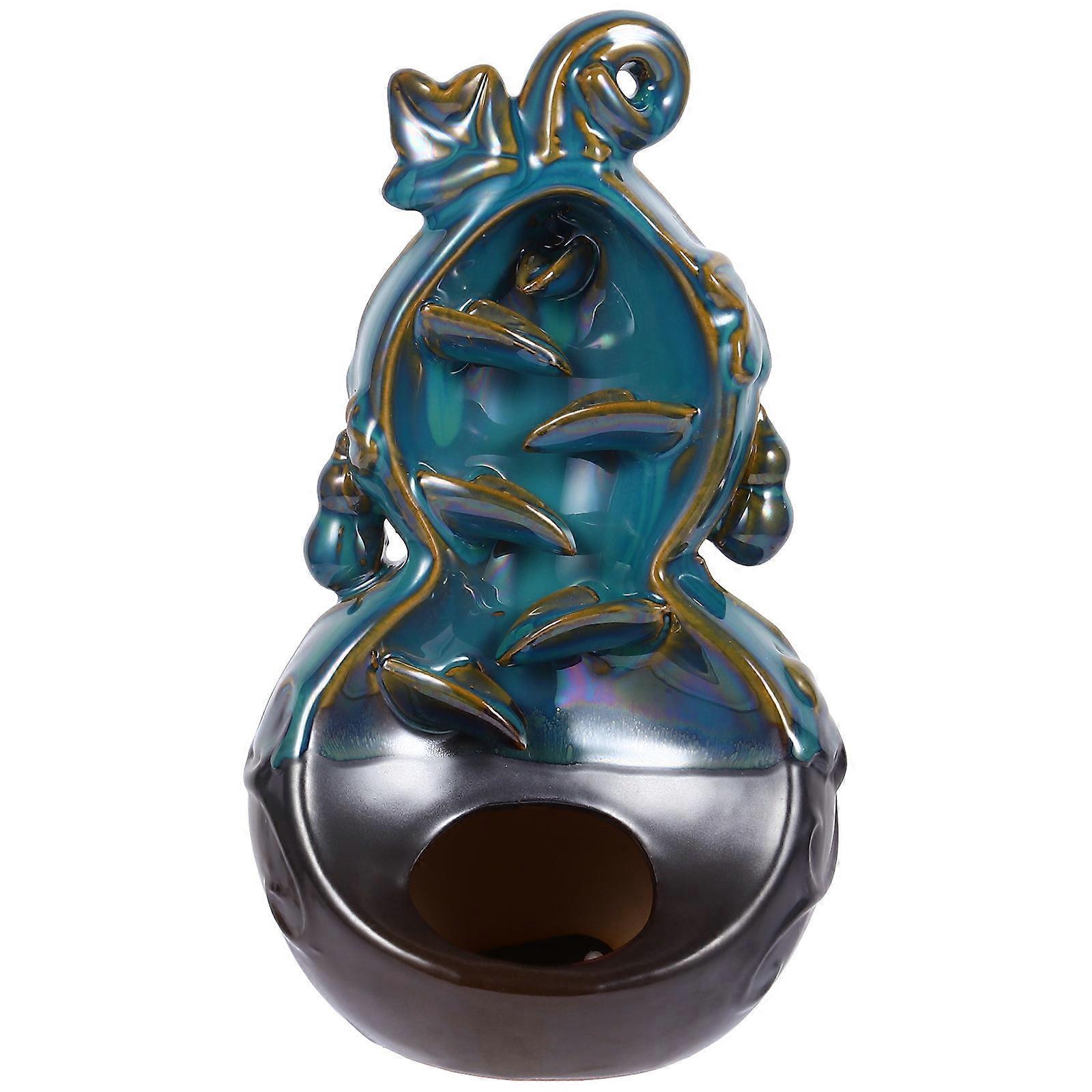 Incense Burner Ornament Ceramics Backflow Waterfall for Decor 2Pcs