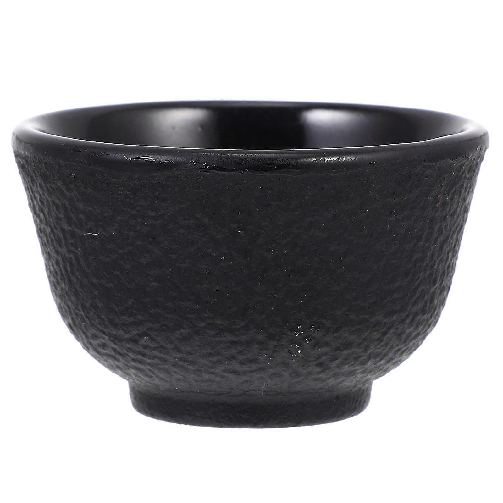Kung Fu Tea Cup for Tea Drinking Cup 2Pcs Black Cast Iron Creative Set
