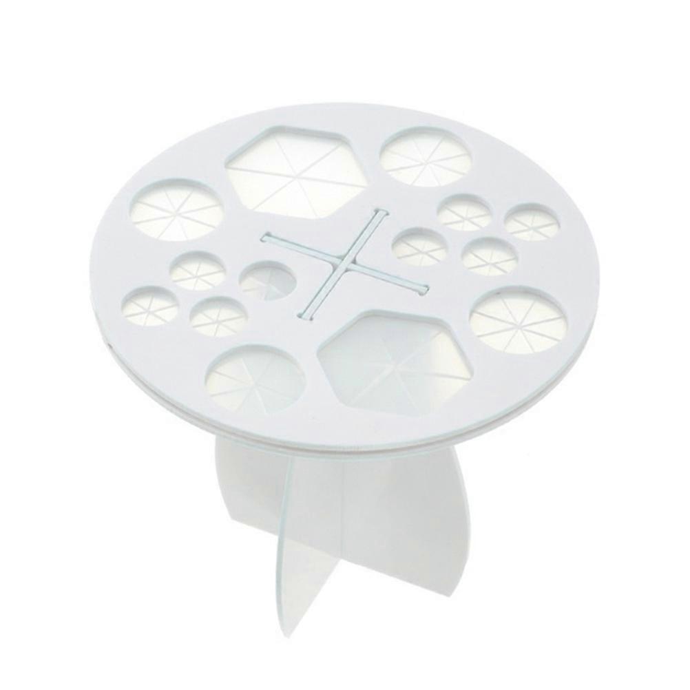 Makeup Brush Holder Round Acrylic Storage Rack for Drying 2Pcs