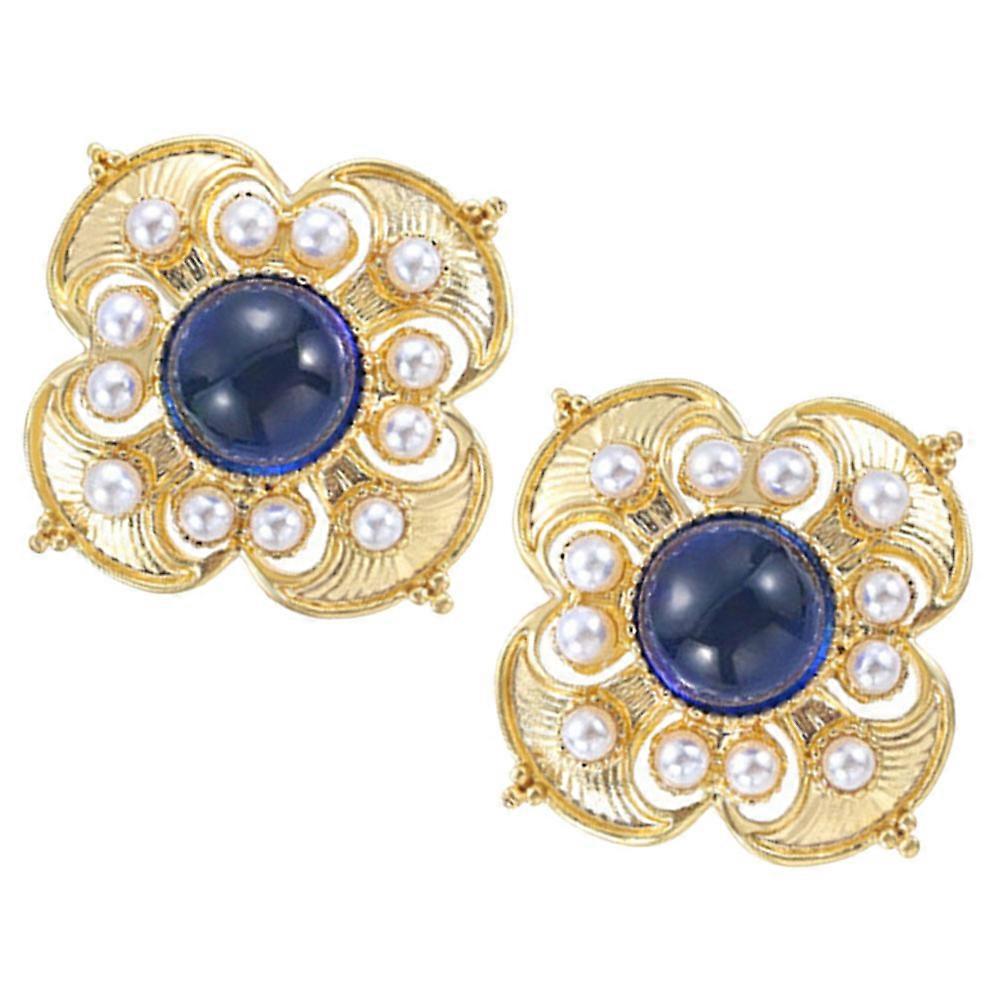 Elegant Ear Jewelry With Retro Design Crafted From Copper For Women Available In Assorted Color Perfect For Special Occasions 4 Pairs
