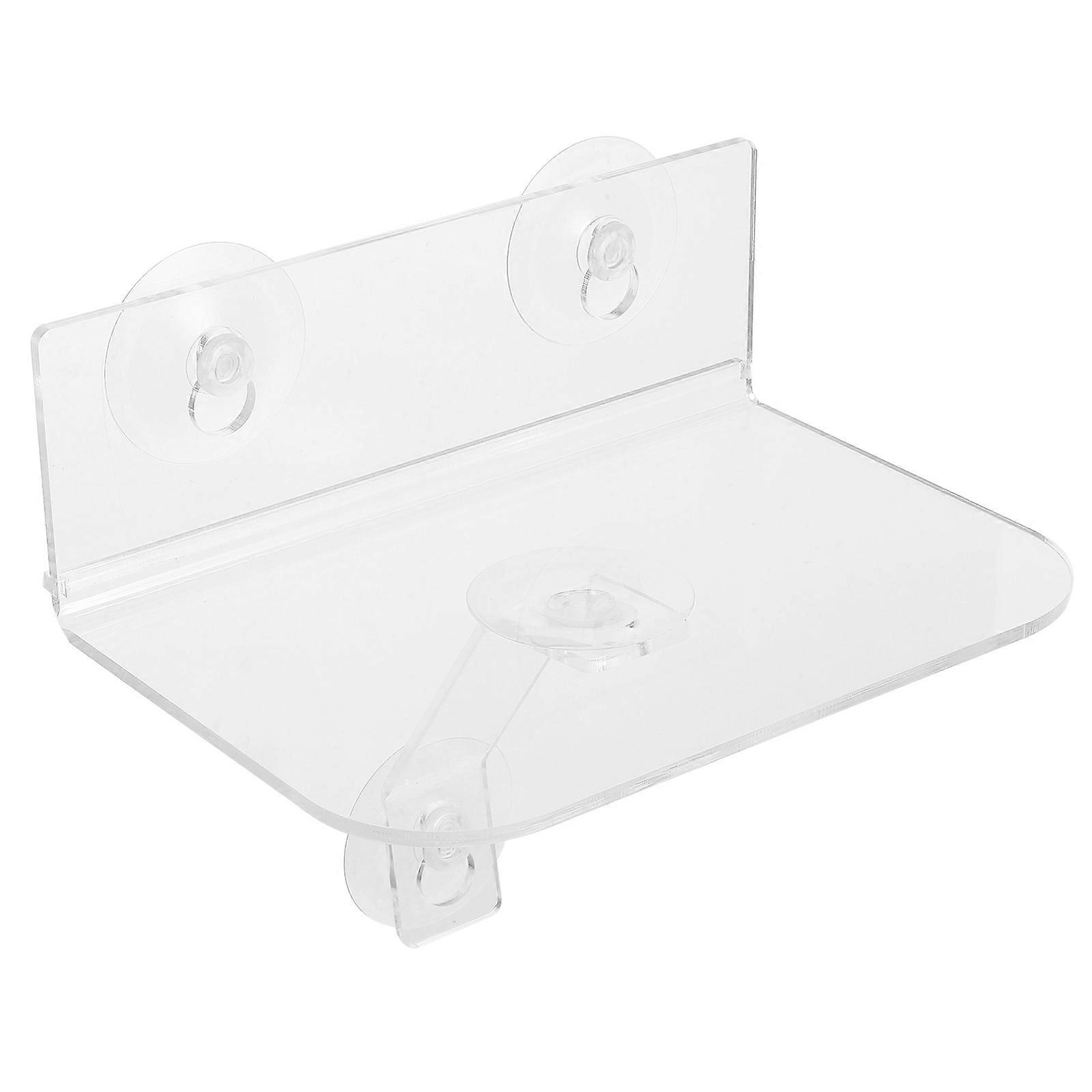 Transparent Acrylic Wall Mounted Shelf for Bedroom with Decorative Floating Shelf